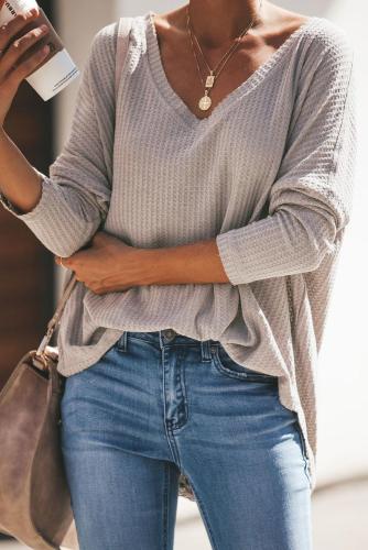 Khaki Just Between Us Thermal Knit Top