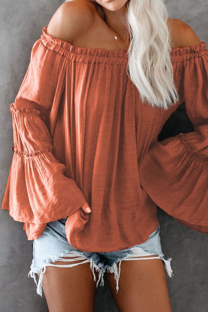 Brown Trip Advisor Off The Shoulder Top