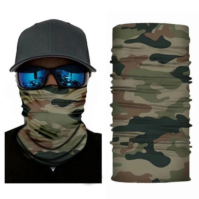 Face Shield and Neck Warmer with Dust and Sun UV Protection (Camouflage)