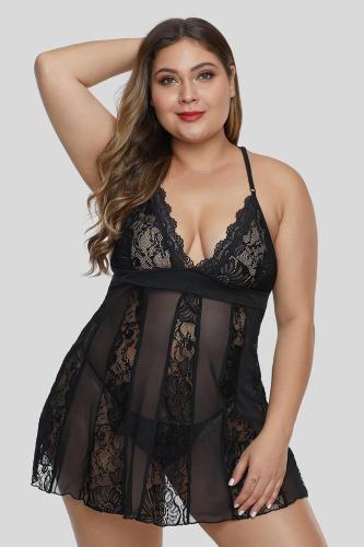 Black Kiss The Night Plus Size Lingerie