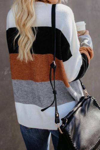 Gray Catch Feels Colorblock Sweater