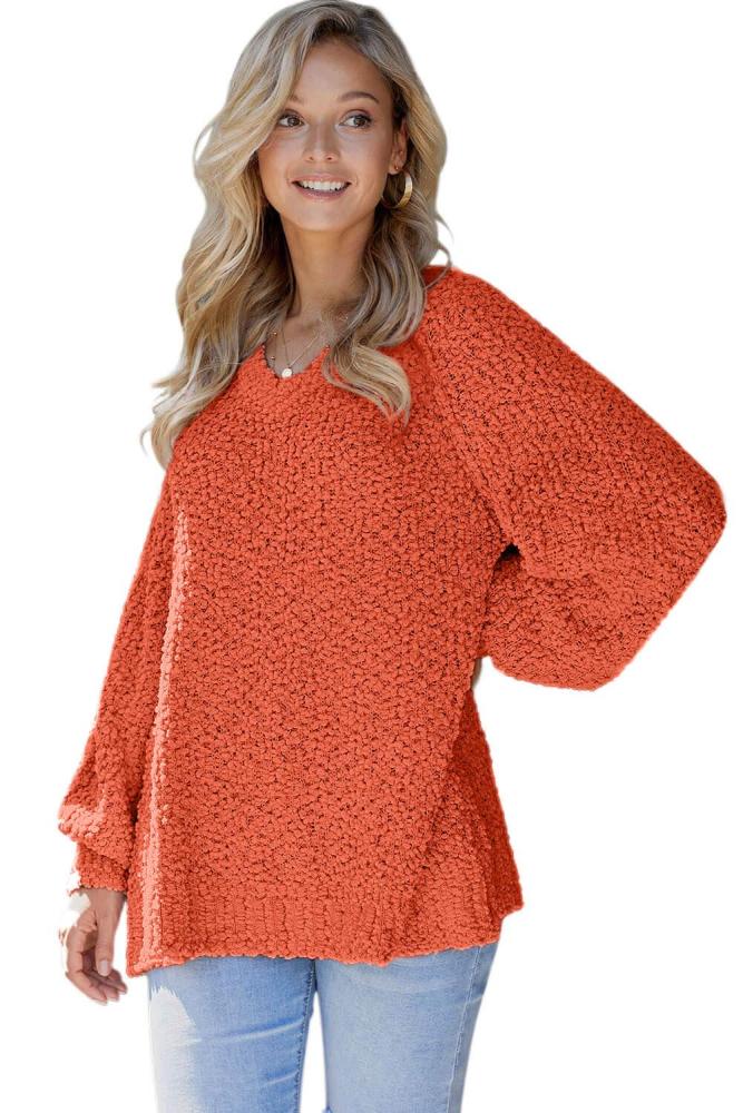 Orange Chill in The Air Sweater