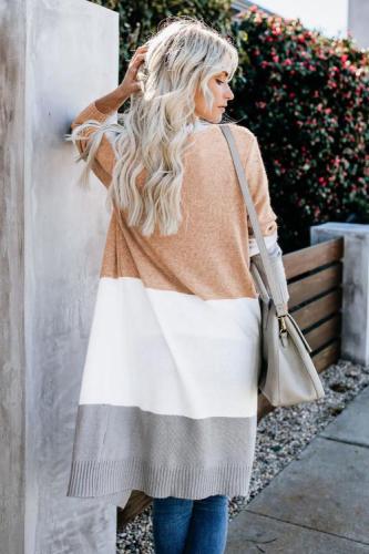 Khaki Love The One You're With Colorblock Cardigan