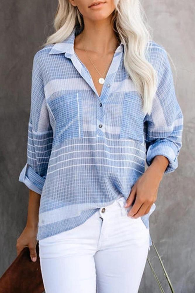 Blue Airplane Mode Cotton Pocketed Top