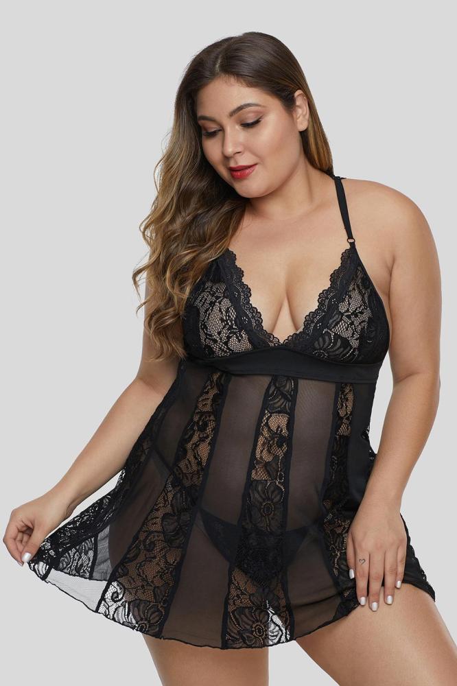 Black Kiss The Night Plus Size Lingerie
