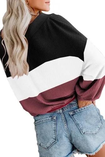 Black Oversized Off Shoulder Batwing Sleeve Tops