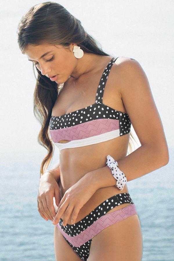 Holiday Summer Print Peek-a-boo Bikini