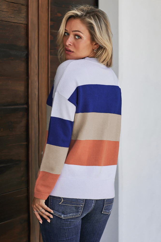 Blue Catch Feels Colorblock Sweater