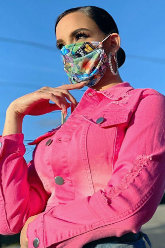 Multicolor Butterfly Face Mask