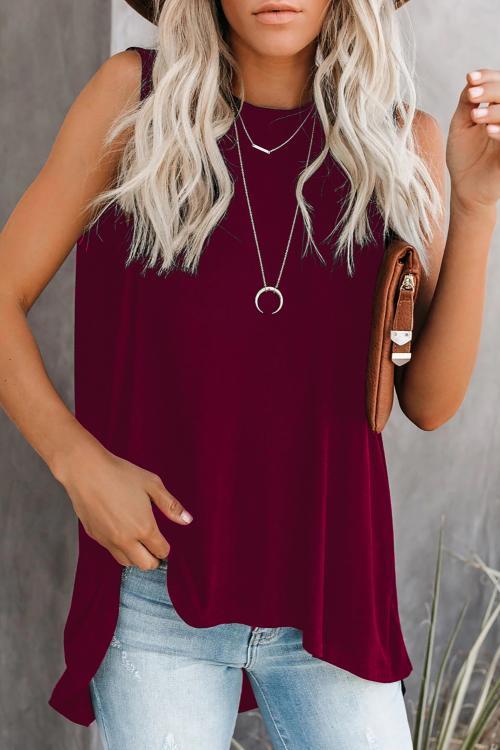 Red When In Doubt Relaxed Tank Top