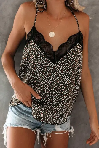 Green Love Bites Lace Cami Tank