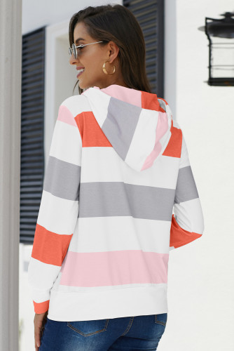 Orange Knocking Overlap Hoodie