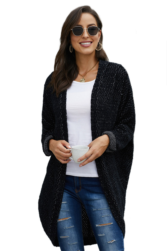 Black Batwing Sleeve Cardigan