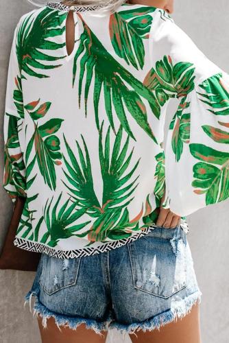 White Floral Printed Blouse