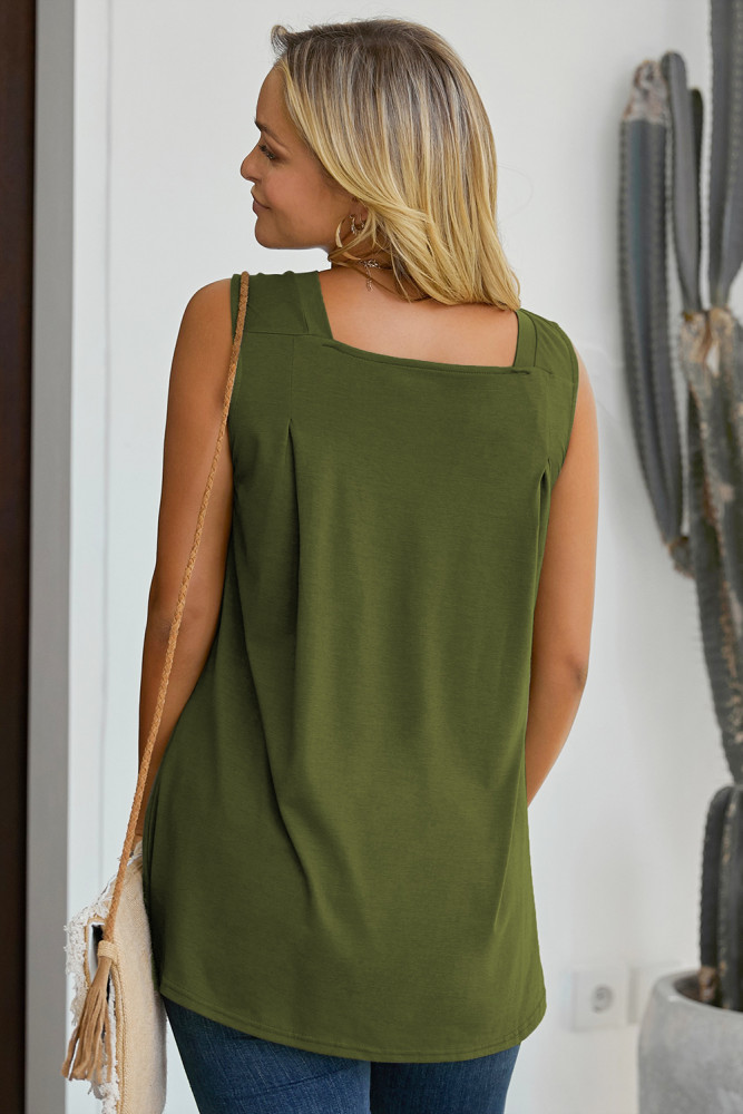 Green When In Doubt Relaxed Tank Top