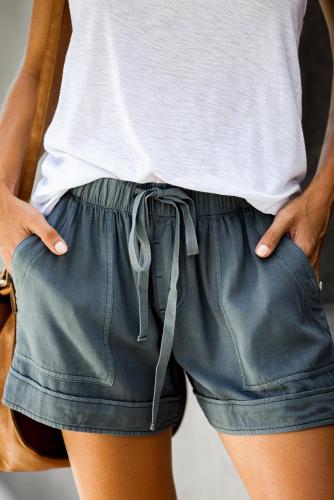 Dusty Blue Strive Pocketed Tencel Shorts