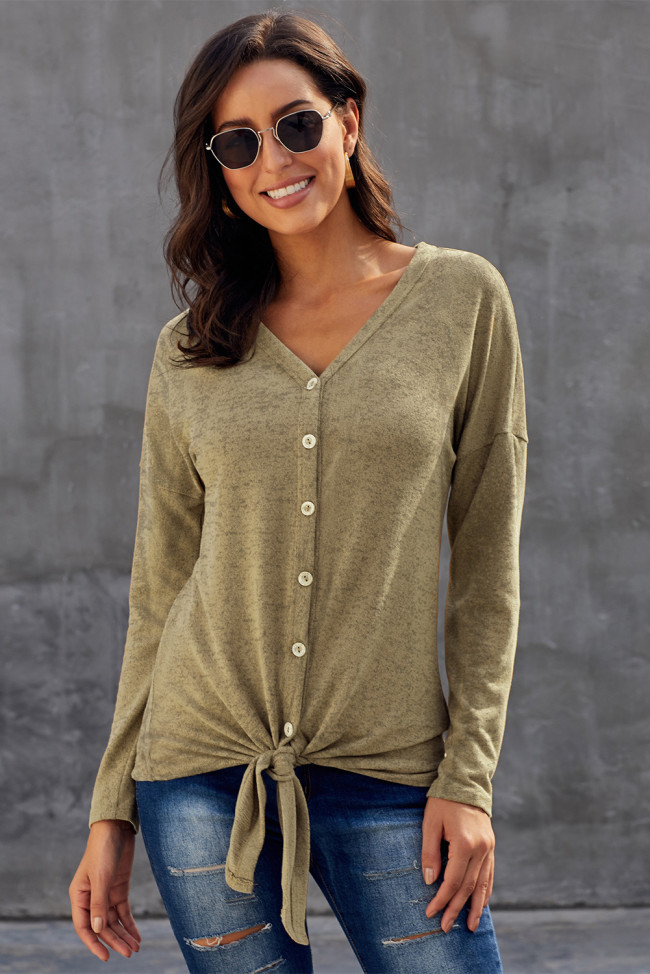 Yellow Dearly Loved Button Up Top