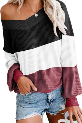 Black Oversized Off Shoulder Batwing Sleeve Tops