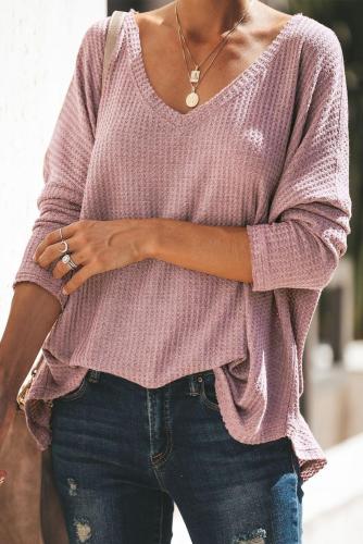 Red Just Between Us Thermal Knit Top