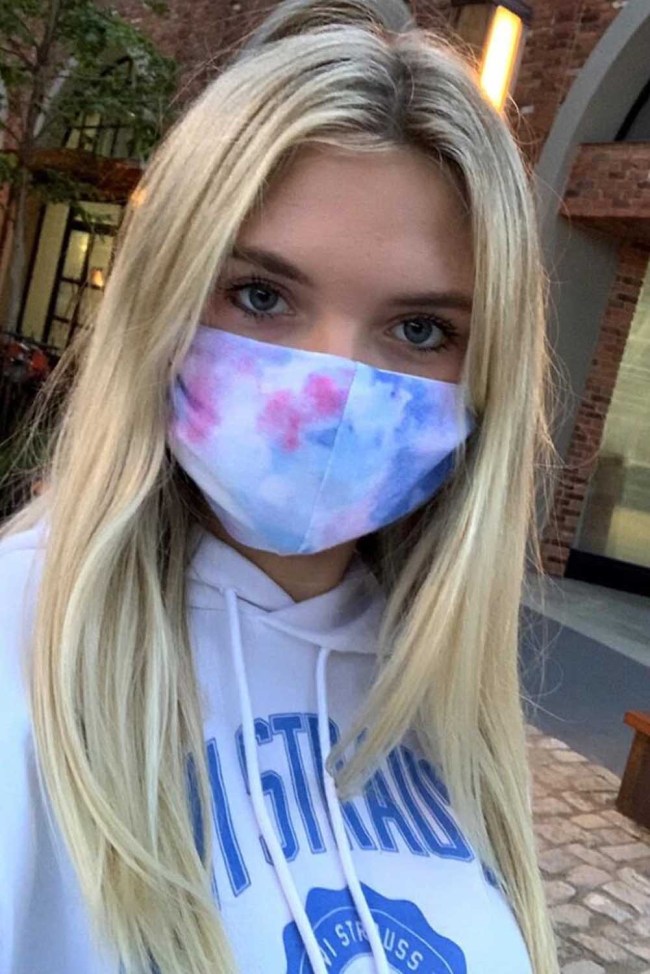 Sky Blue Tie Dye Adult Non-Medical Cloth Mask
