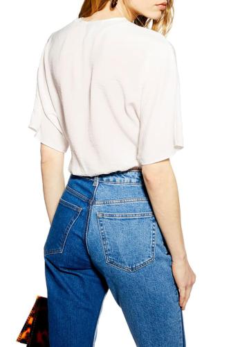 White Buckle Wrap Crop Top