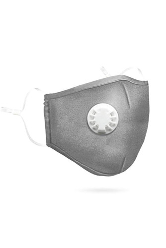 Gray Anti-Pollution Activated Carbon Face Mask with Breathing Valve