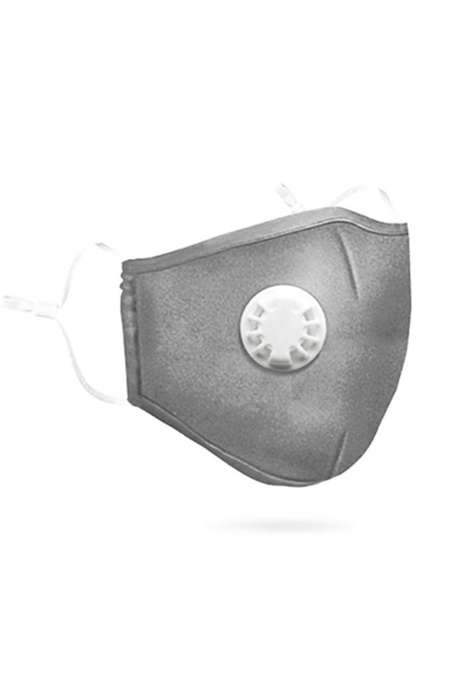 Gray Anti-Pollution Activated Carbon Face Mask with Breathing Valve