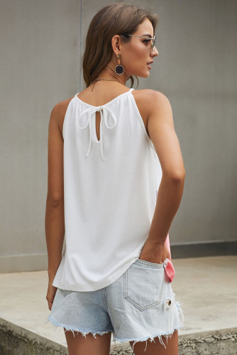 Pink Violet Chevron Color Block Flowy Tank Top