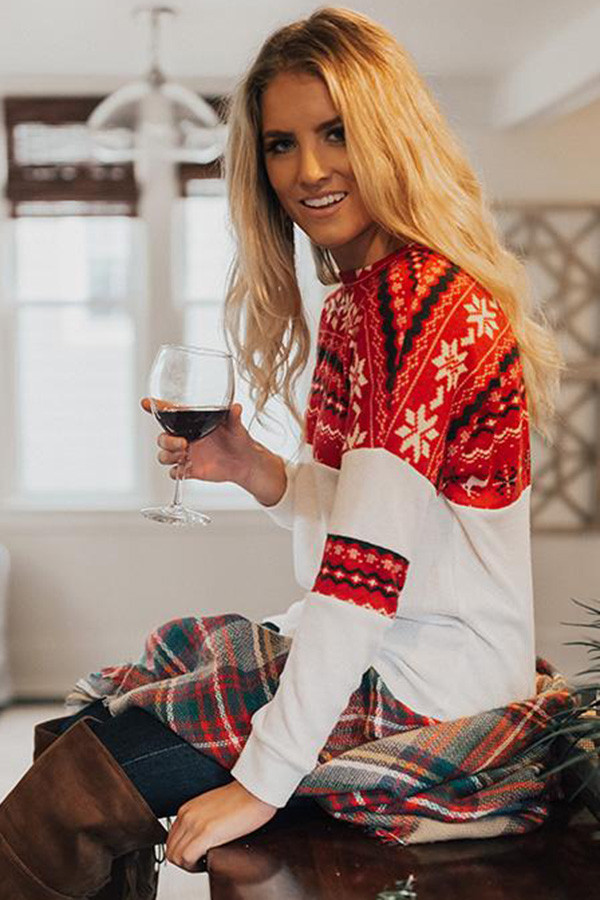 Red On Santa's Nice List Shift Blouse