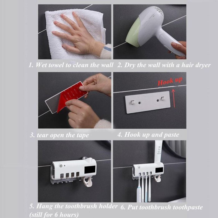 Smart UV Light GERM KILLING Toothbrush Sterilizer