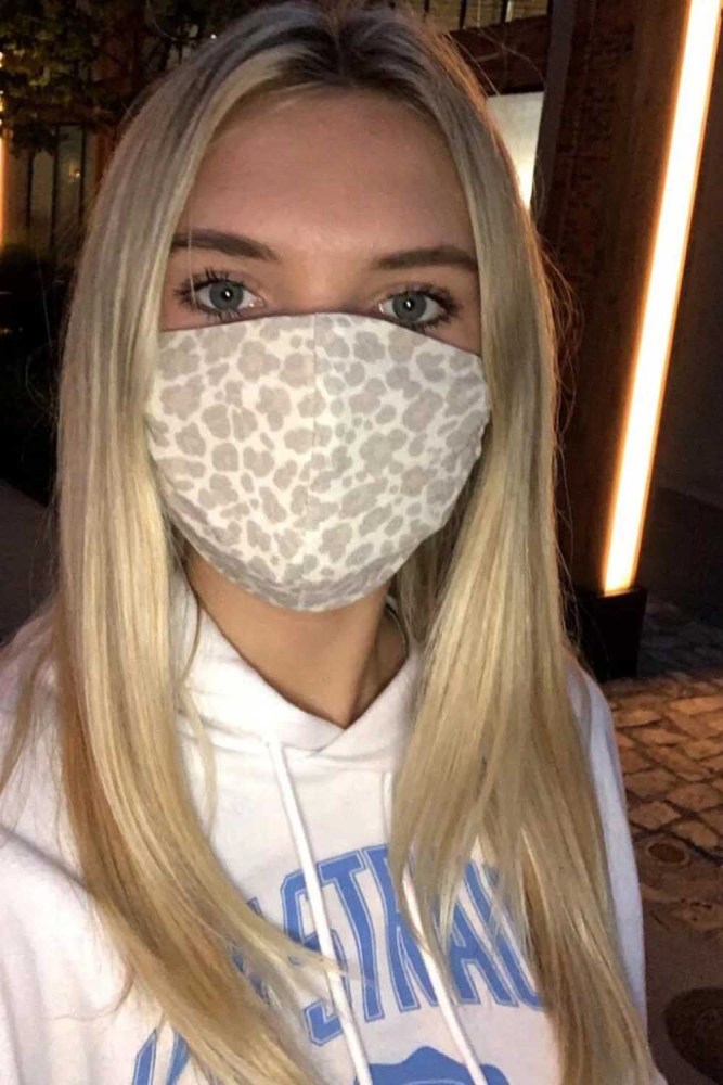 Apricot Leopard Print Tie Dye Adult Non-Medical Cloth Mask