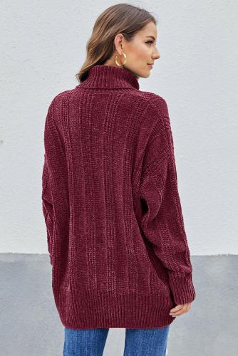 Red Soft Chenille Sweater
