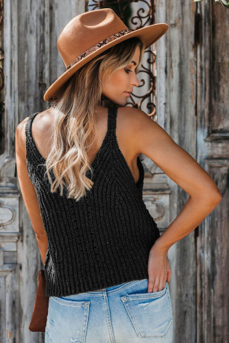 Black Equinox Cotton Blend Tank