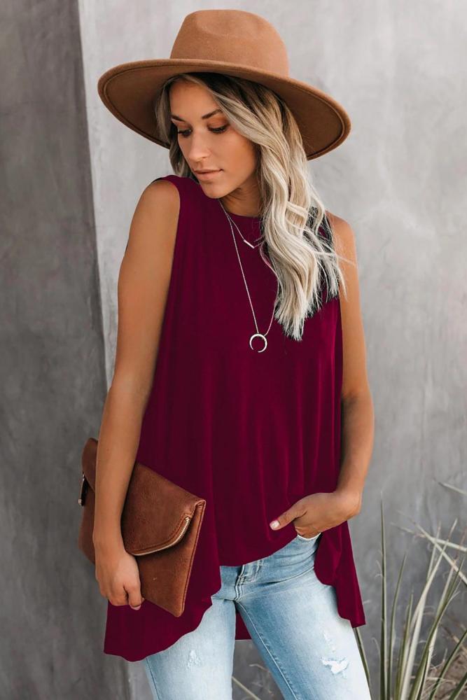 Red When In Doubt Relaxed Tank Top