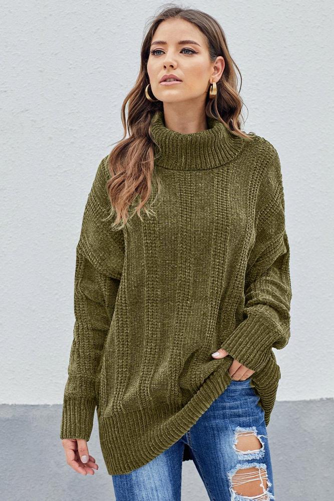 Green Soft Chenille Sweater