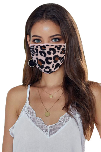 Blush Leopard Print Anti-dust Washable Recyclable Face Mask