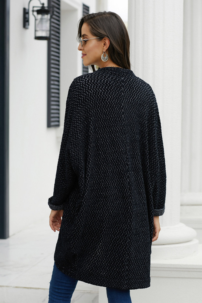 Black Batwing Sleeve Cardigan