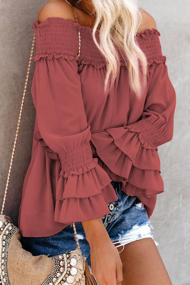Red Longing For You Off The Shoulder Top