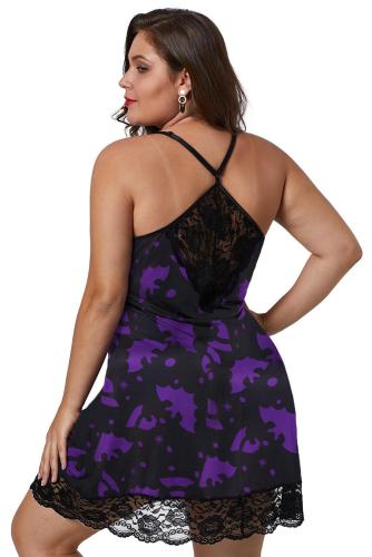 Multicolor Venecia Chemise with Lace Trim