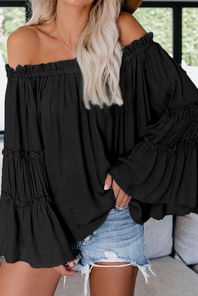 Black Trip Advisor Off The Shoulder Top