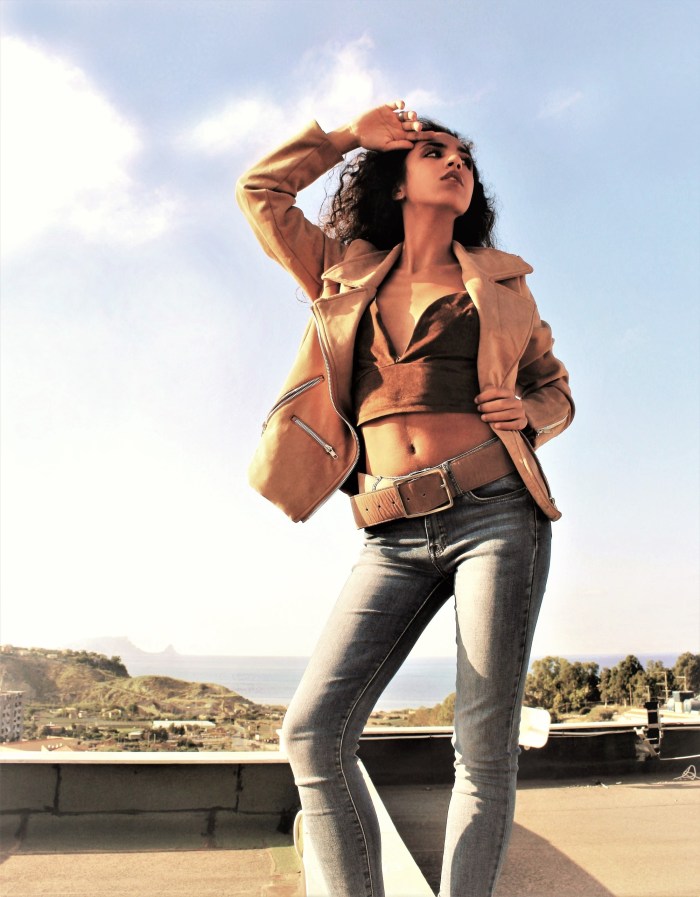 Khaki Zipped Notch Collar Short Jacket