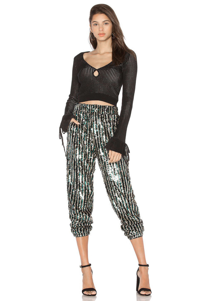 Chic Striped Sequin Pant