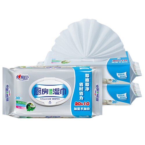 Kitchen Cleaning Wipes 24 Packets Totall 720 Pieces Wet Kitchen Papers