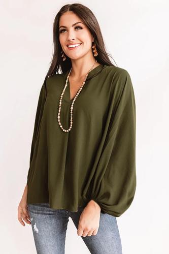 Green Set For Success Shift Top