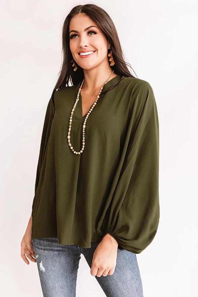 Green Set For Success Shift Top