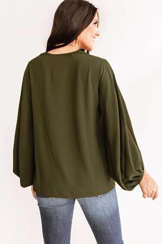 Green Set For Success Shift Top