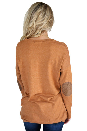 Yellow Elbow Patch Sweatshirt
