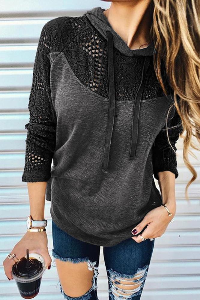 Daytime Long Sleeve Plain Hoodie