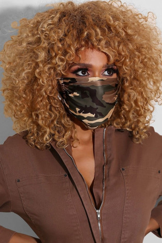 Camo Print Face Mask