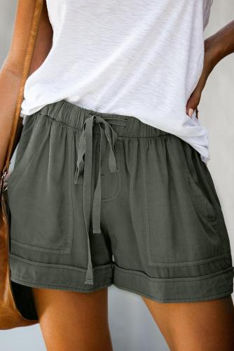 Sage Green Strive Pocketed Tencel Shorts